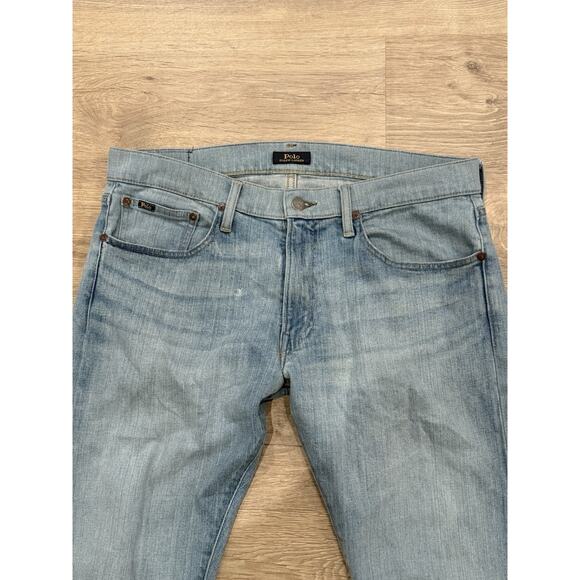 Polo Ralph Lauren Jeans Mens 32x30 Blue Denim Varick Slim Straight - Picture 2 of 10